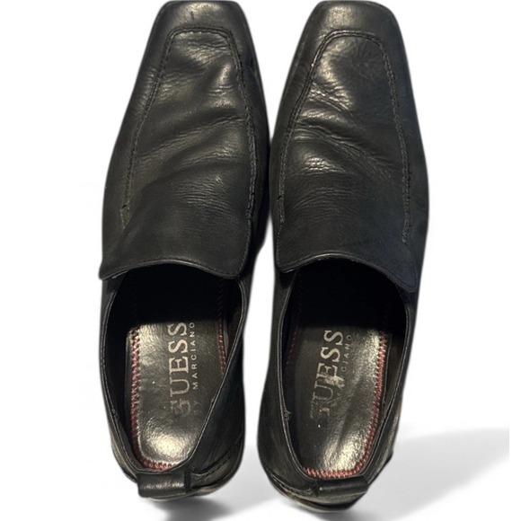 Guess Marciano Men\'s Black Leather‎ Slip-On Loafers Dress Shoes Size 11